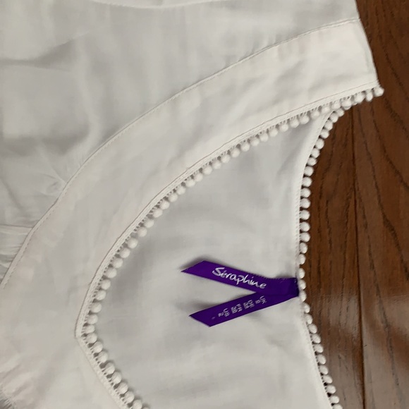 Seraphine billowy white Maternity top - Picture 2 of 6